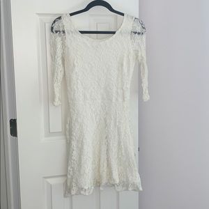 Hollister off-white lace dress